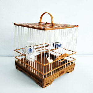 三代抽屉式塑钢鸟笼板顶塑料绣眼鸟笼山雀玻璃钢方笼洗澡笼包邮