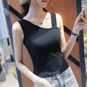 一字肩吊带背心女图片