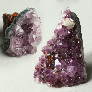 亲宝水晶天然异象紫钛晶摆件 稀有水晶晶簇原