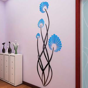 温馨3d立体墙贴花玄关走廊亚克力墙贴沙发电视背景墙装饰墙上贴画