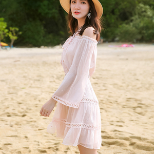 短款沙滩女裙图片