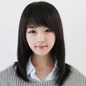 斜刘海高温丝图片