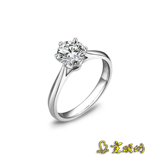 纯银戒指女高仿八心八箭钻戒经典结婚订婚戒指 设计定制18k白金