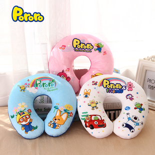 pororo啵乐乐卡通婴儿童u型枕头飞机睡觉神器护颈枕安全座椅头枕