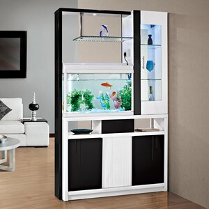 门厅简约酒柜鱼缸柜装饰双面客厅玄关现代储物屏风吧台隔断鞋柜