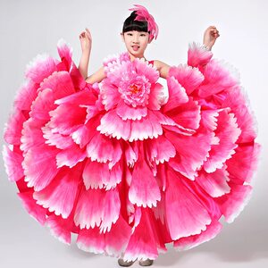 儿童舞蹈 span class=h>大摆裙 /span>花朵裙少儿 span class=h>360度