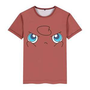 神奇宝贝二次元动漫卡通胖丁表情印花短袖t恤男女生打底衣服宽松  