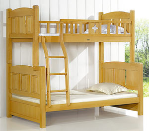 高档 span class=h>环保 /span>进口榉木子母床#836 双层实木床 可带