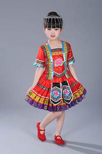 风格汇美 彝族服装 女 彝族舞蹈服装演出服 民族