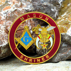 共济会美国圣地兄弟会freemason自由石匠烤漆个性车标 span class=h>