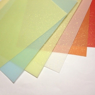 110g 飘金描图硫酸纸 彩色硫酸纸 空白明信片 橡皮章印换片卡纸