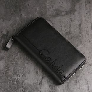 ck长款钱包男正品calvinkleinjeans男士真皮多卡位票夹钱包hp0855