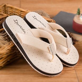 人字拖鞋男夏季韩版学生室外防滑沙滩鞋男士凉鞋夹脚潮人凉拖鞋男