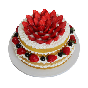 10寸假水果慕斯生日裸蛋糕仿真模型道具欧式新款个性定制0230