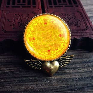 佩戴解脱护身咒城市解脱咒轮胸针男女别针 摩尼尊胜解脱总集咒轮