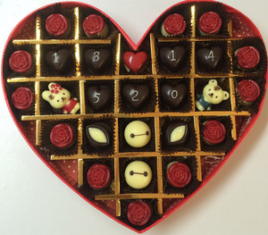 心形盒装情人节手工 span class=h>巧克力 /span>私人订制可刻字浪漫