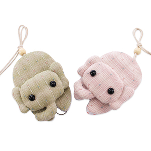 免裁剪手工diy布艺材料包卡通小象情侣钥匙包女新手自制创意礼物