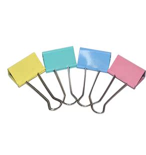 得力长尾夹 得力 8551 51mm 彩色 长尾夹 票夹 0.35公斤