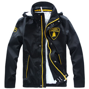 hydrogen 兰博基尼2019秋冬新款休闲连帽修身夹克外套7011