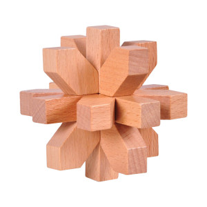 孔明锁鲁班锁 span class=h>榉木 /span> 梅花锁 古典成人儿童益智