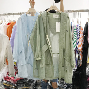 mocha韩国东大门chic风女装连帽防晒衣服中长款ins超火薄款外套夏