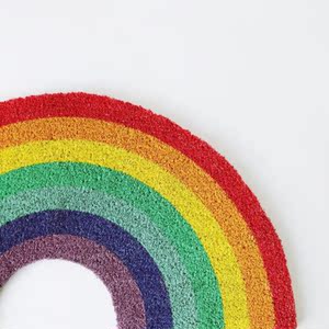 现货 日本限定 彩虹 地垫  span class=h>地毯 /span>浴室防滑垫 ins