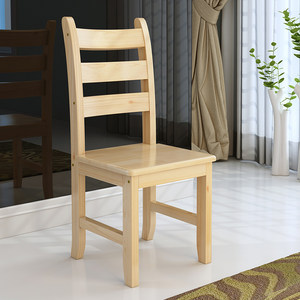 全实木餐椅松木家用简约现代餐厅餐桌椅木头原木凳子靠背实木椅子
