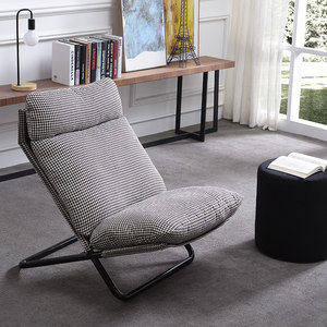 臣邦简约现代布艺单人躺椅无 span class=h>扶手椅 /span>子北欧客厅