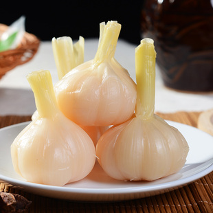 西安白糖蒜200gx10袋 陕西特产腌泡糖醋大蒜头下饭酱菜火锅食材