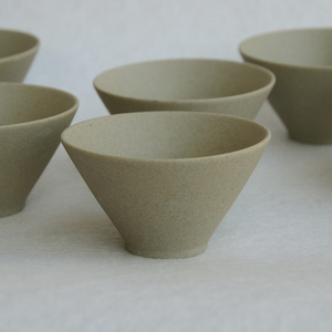 6个15元粗陶斗笠杯功夫茶杯陶土杯子套装日式茶杯茶具陶瓷茶盏