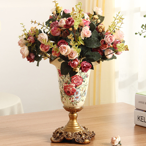 欧式复古树脂花瓶图片