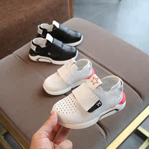 宝宝运动鞋真皮网面透气春秋款单鞋 男女童网鞋1-3岁婴儿学步鞋潮