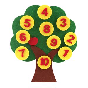 不织布 span class=h>苹果 /span> span class=h>树 /span>幼儿园数学