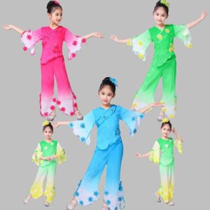 新款彝族 佤族服装 傣族民族舞蹈服装 儿童孔雀