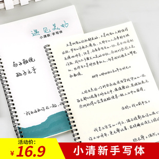 浔羊手写体硬笔练字帖成人行楷行书速成女生小清新钢笔临摹字帖男女生