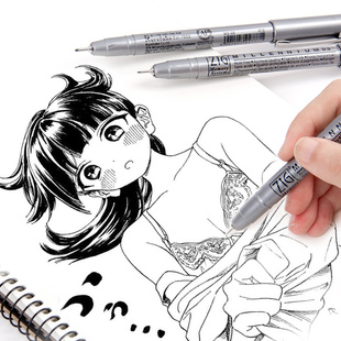 日本樱花针管笔 防水勾线笔漫画描边描线动漫设计勾边笔手绘漫画专用