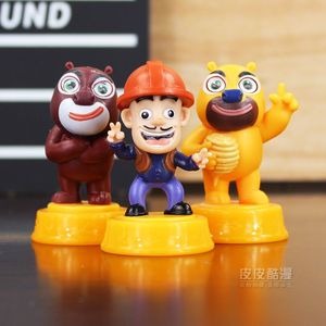 生日蛋糕装饰熊出没摆件光头强熊大熊二场景公