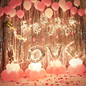 气球浪漫求婚表白场景布置