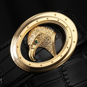 史蒂芬皮带男士真皮鳄鱼纹 span class=h>腰带 /span>老鹰头平滑 span