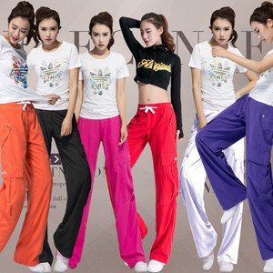 秋彤健身舞蹈裤女宽松健美操服装吸汗透气排汗