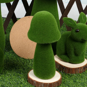 新款森林系列装饰摆件石头 span class=h>兔子 /span>蘑菇苔藓小动物