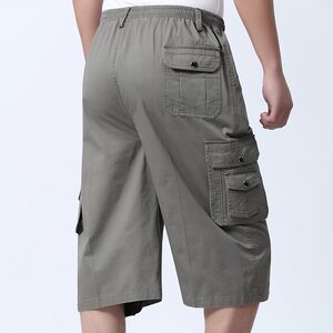 夏季薄款中年男七分裤短裤爸爸装中裤中老年人