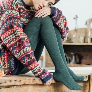 喵兔秋冬季女生保暖踩脚袜子600d黑色保暖加绒连裤袜百搭打底袜