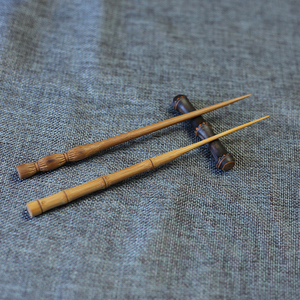 特价 手工竹雕古典茶针 茶道六君 span class=h>茶具 /span>零配件发