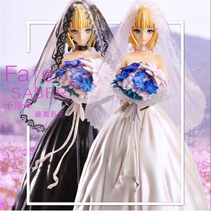 绮丽屋动漫周边祖国超优质版fate10周年婚纱礼服saber吾王手办