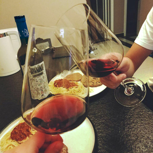 波尔多大号红酒杯家用杯2支装 水晶高脚杯套装无铅手工葡萄酒包邮