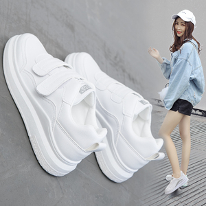 小白鞋女2019新款百搭基础春季学生韩版街拍厚底ins魔术贴板 span