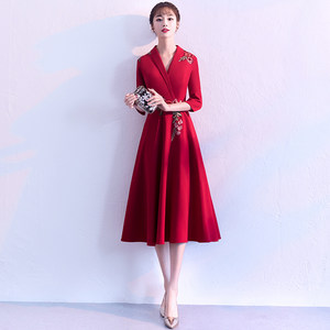 【红色晚礼服中式价格】最新红色晚礼服中式价格\/批发报价