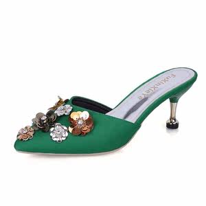 2018夏季新款时尚性感细跟高跟鞋尖头包头女