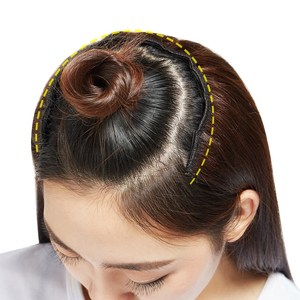 发片真发无痕隐形头顶图片